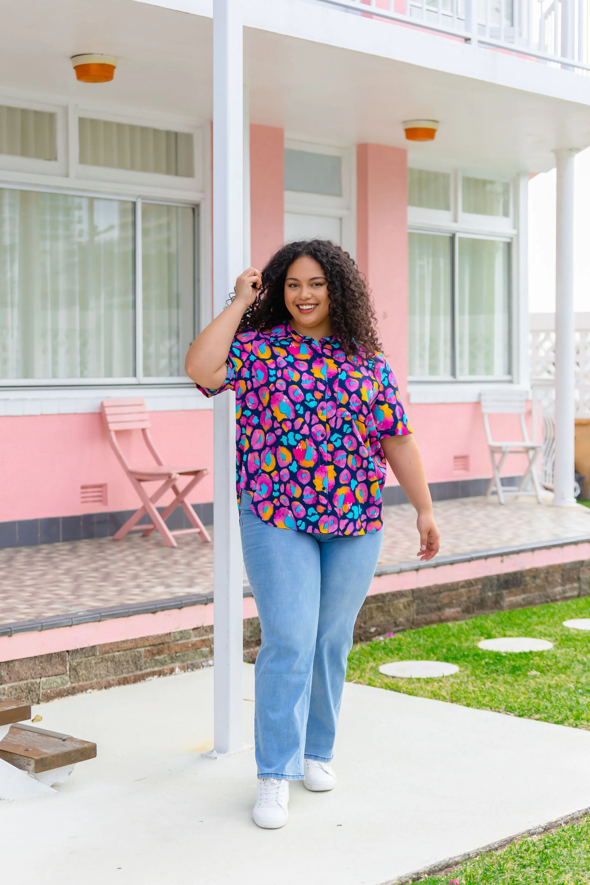 Samara Shirt in Magenta Leopard by Kasey Rainbow - Image 19