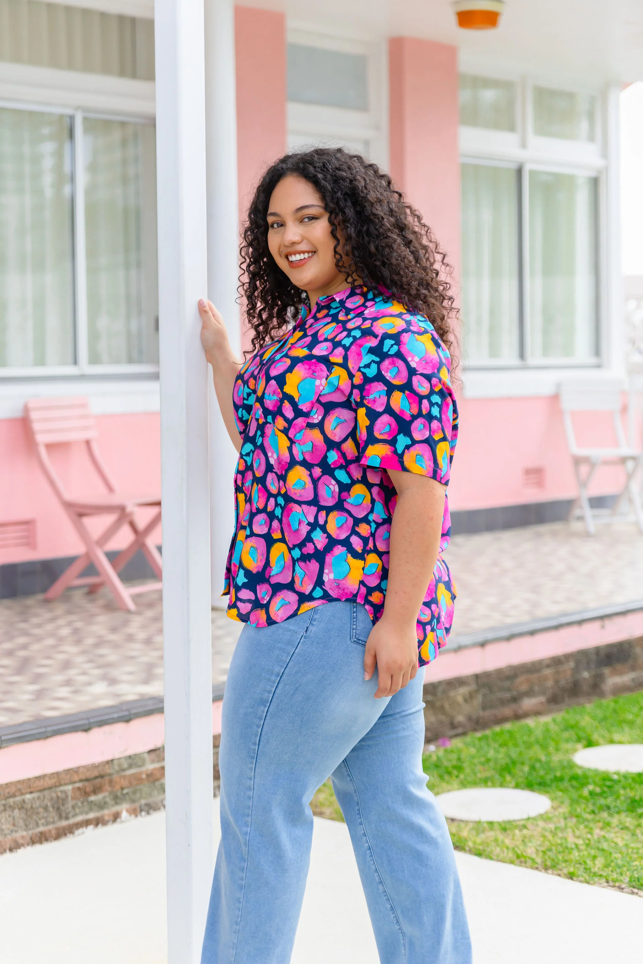 Samara Shirt in Magenta Leopard by Kasey Rainbow - Image 21