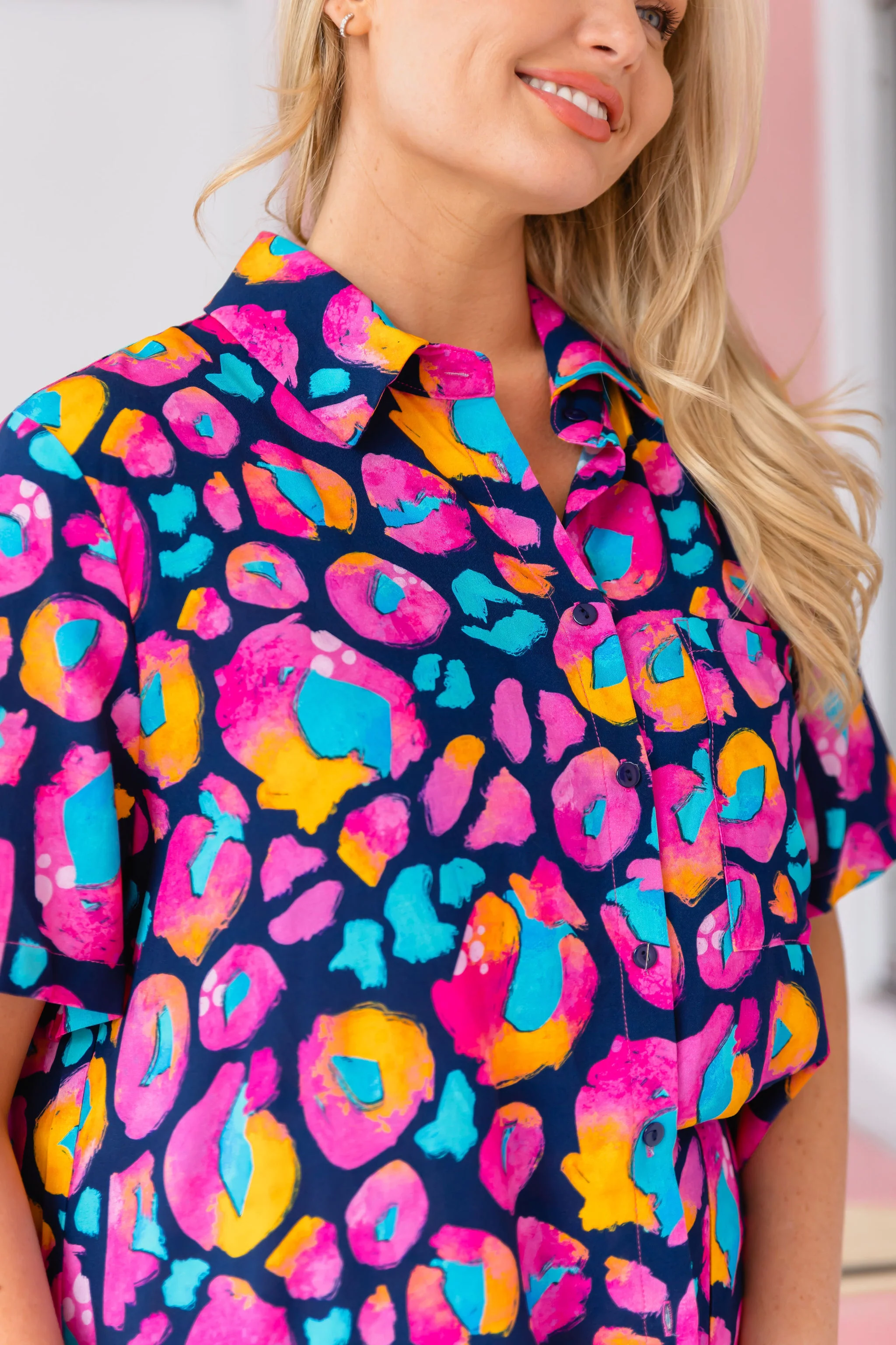 Samara Shirt in Magenta Leopard by Kasey Rainbow - Image 4