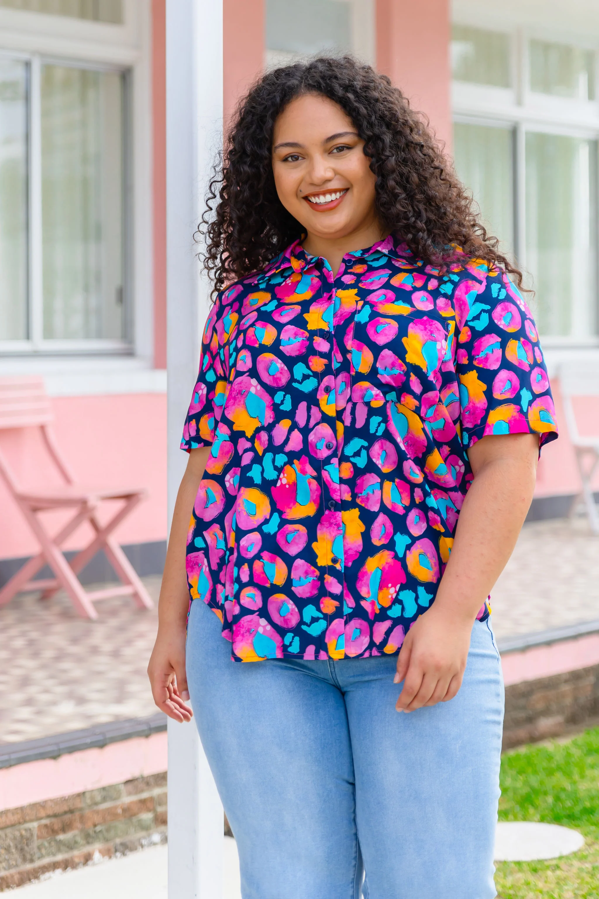 Samara Shirt in Magenta Leopard by Kasey Rainbow - Image 7