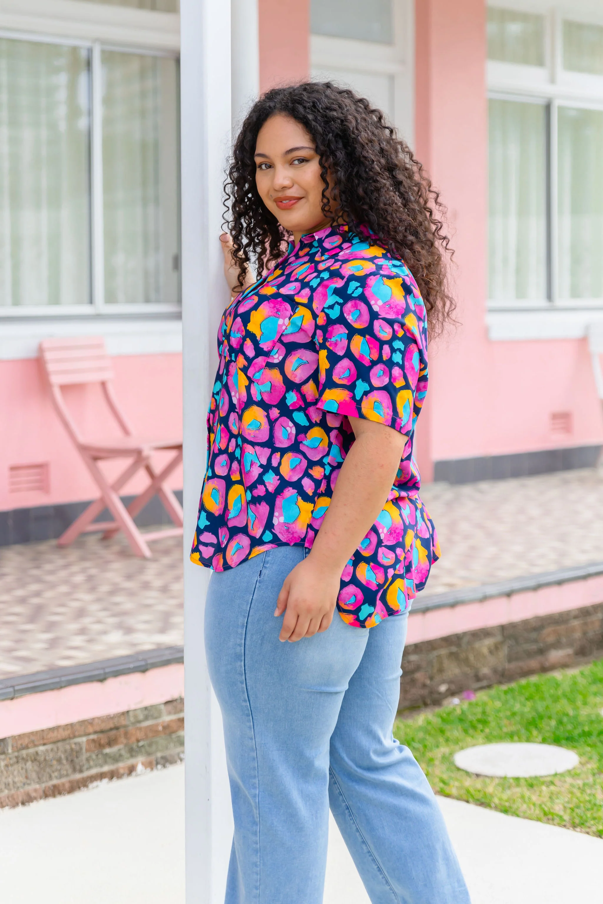 Samara Shirt in Magenta Leopard by Kasey Rainbow - Image 9