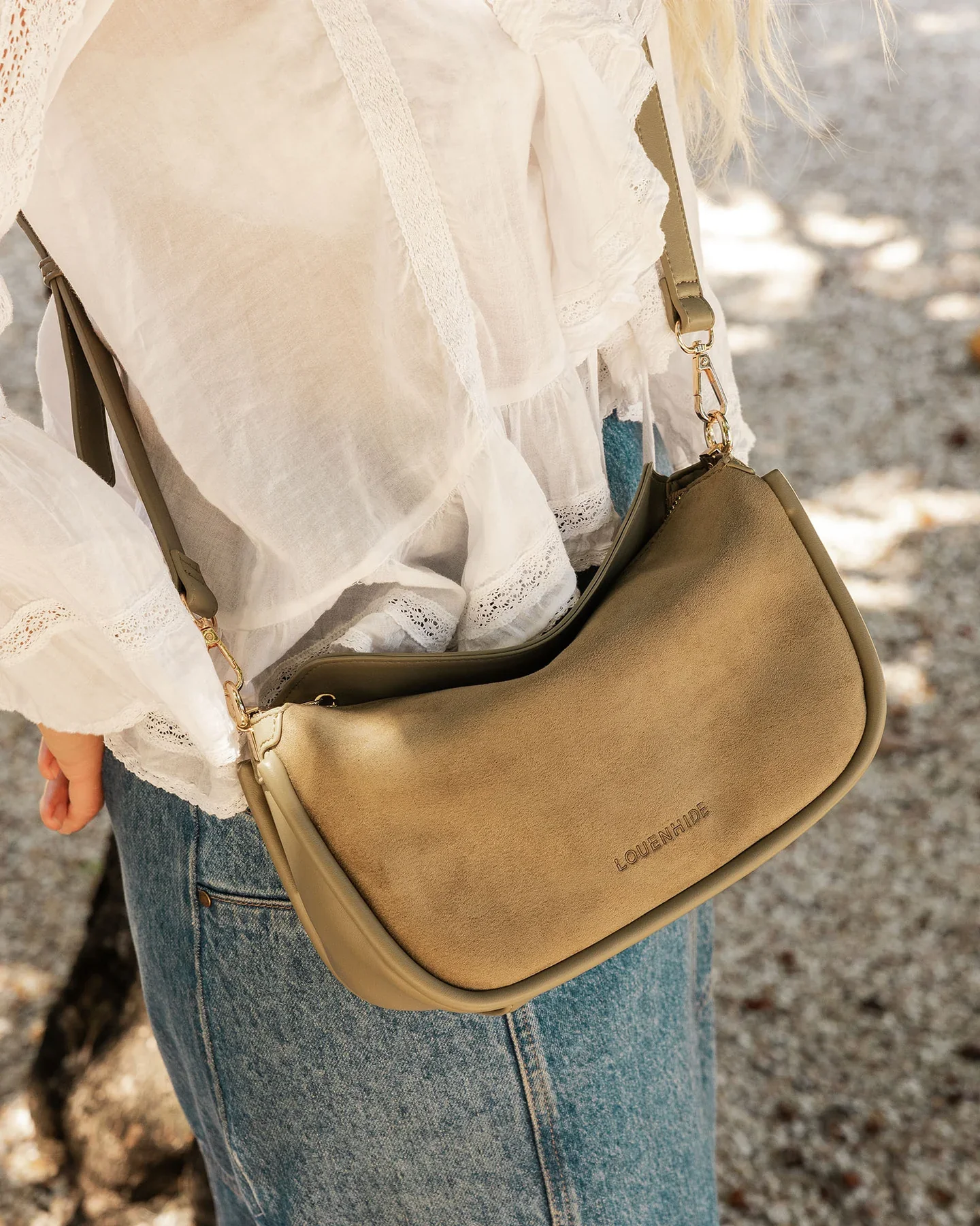 Saylor Crossbody Bag in Sage Green by Louenhide - Image 8
