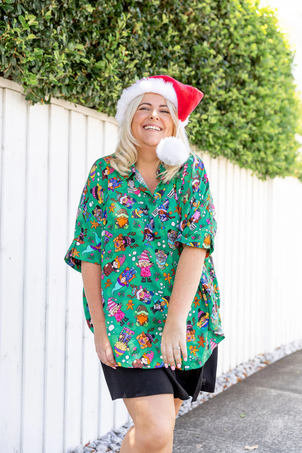 Tammin Shirt in Xmas Gnome by Kasey Rainbow - Image 2