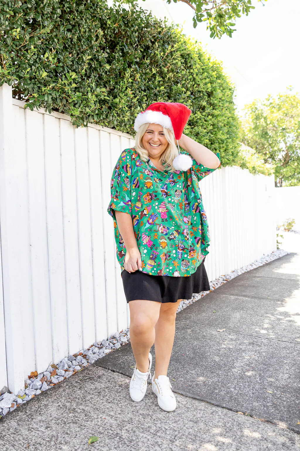 Tammin Shirt in Xmas Gnome by Kasey Rainbow - Image 4
