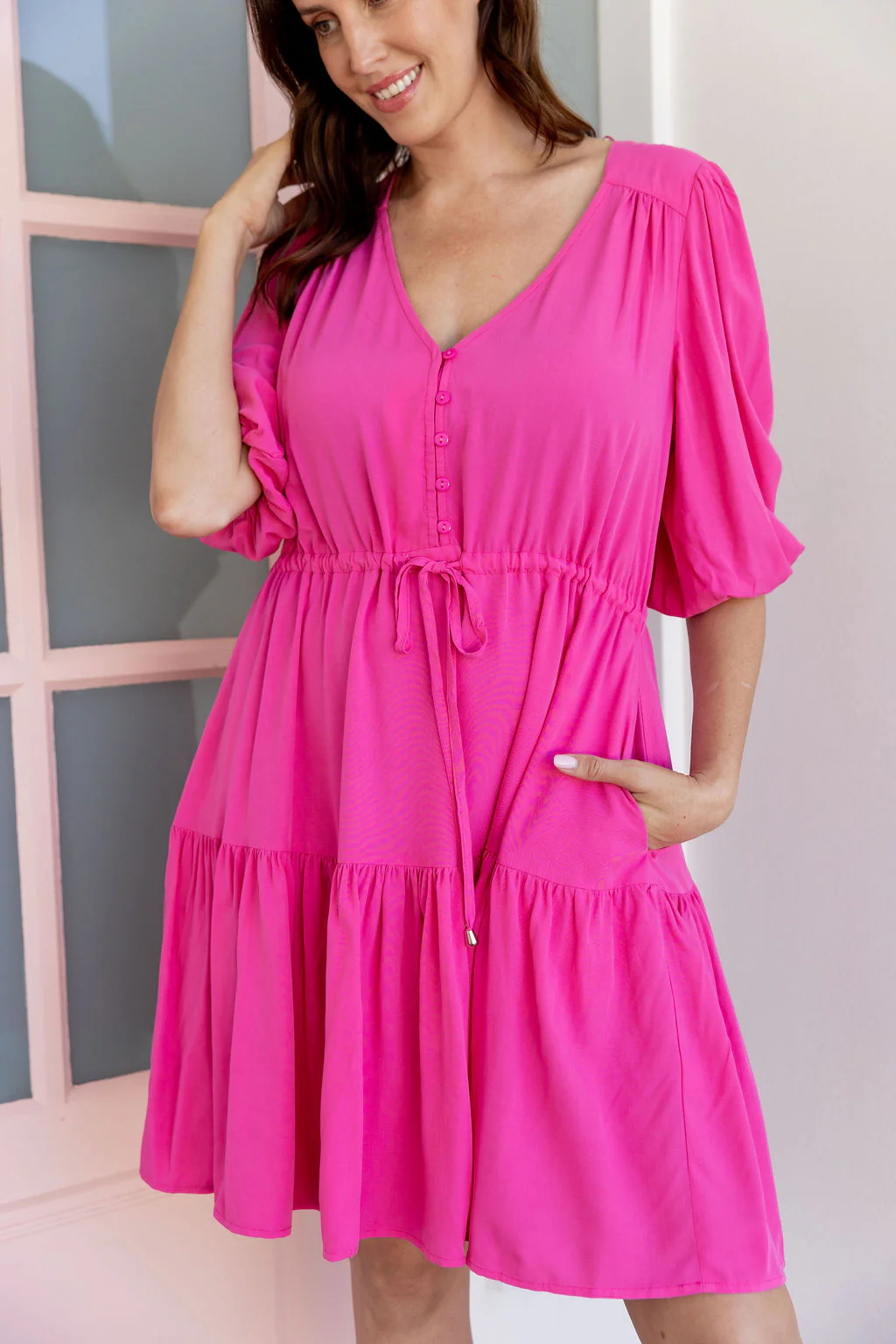 Ziggy Dress In Pink - Image 18