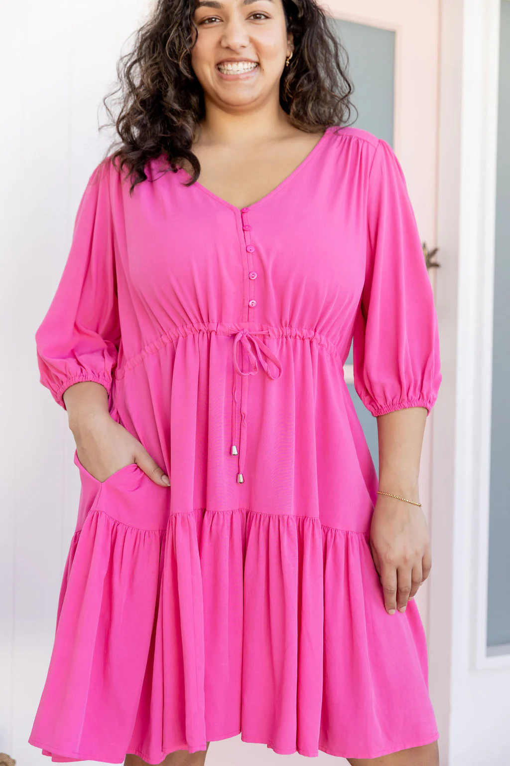 Ziggy Dress In Pink - Image 21